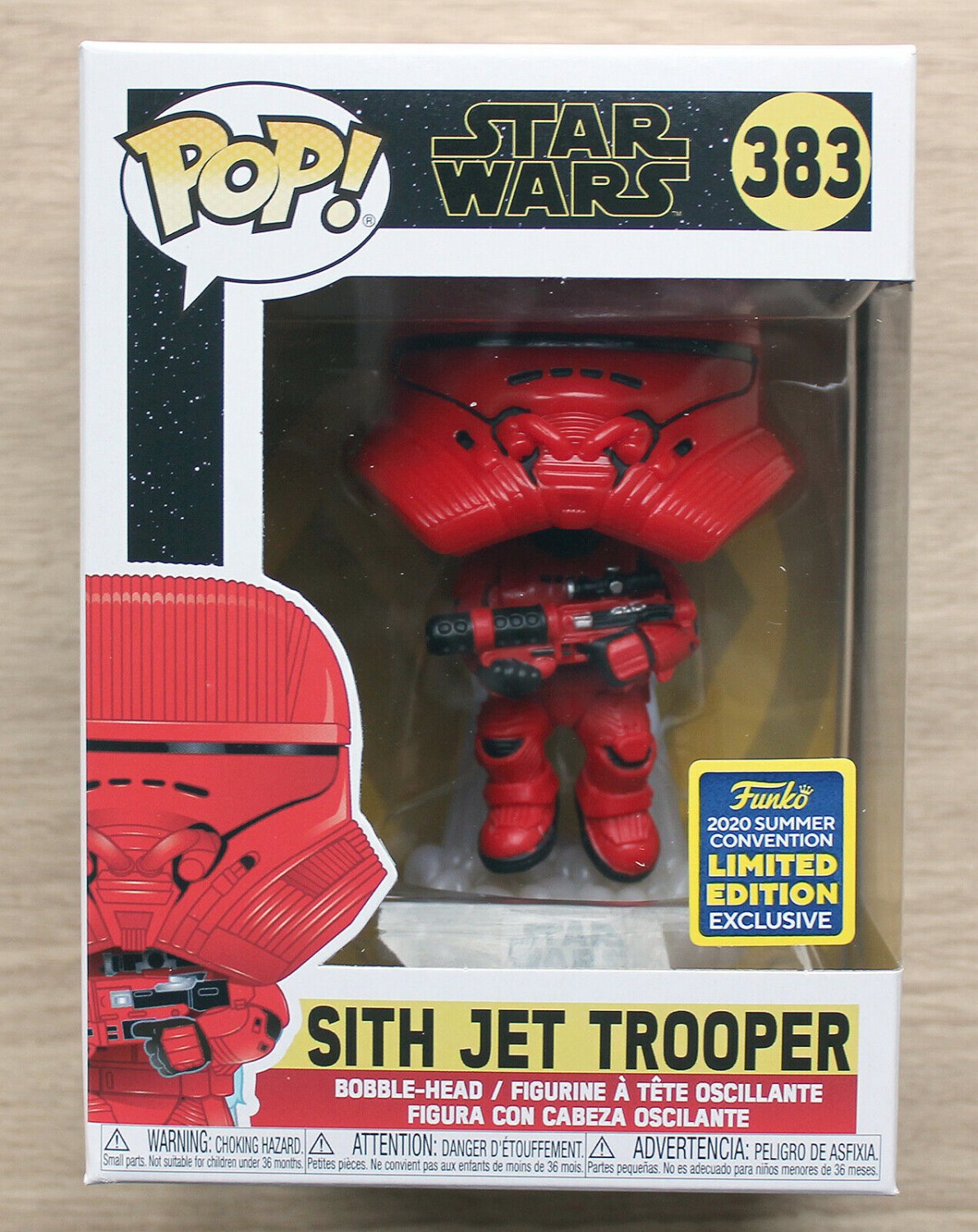 Funko Pop Star Wars Sith Jet Trooper SDCC (Box Wear) + Free Protector