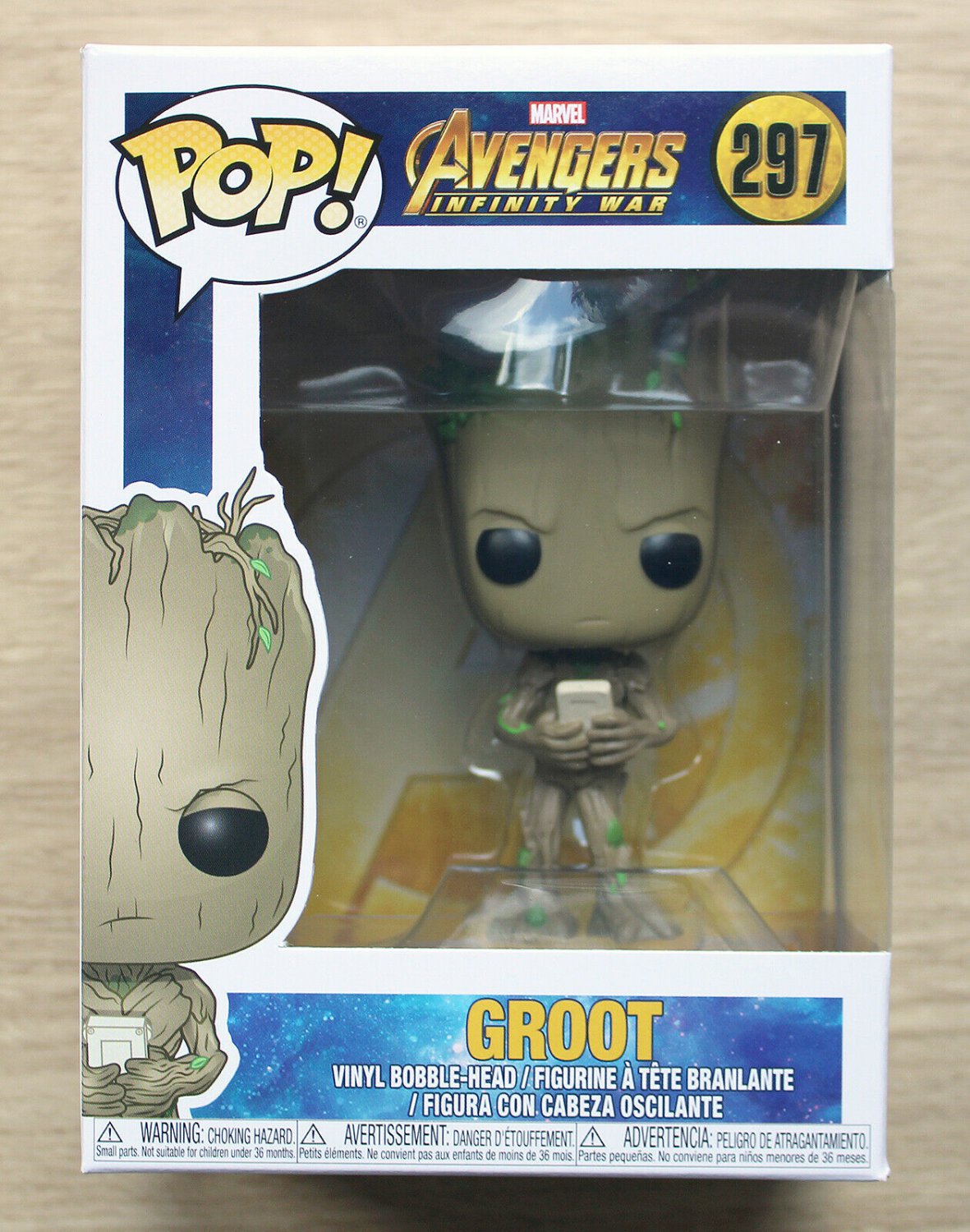 Funko Pop Marvel Avengers Infinity War Groot With Video Game + Free Protector