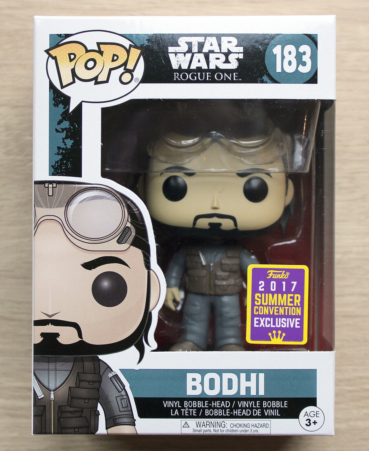 Funko Pop Star Wars Rogue One Bodhi SDCC + Free Protector