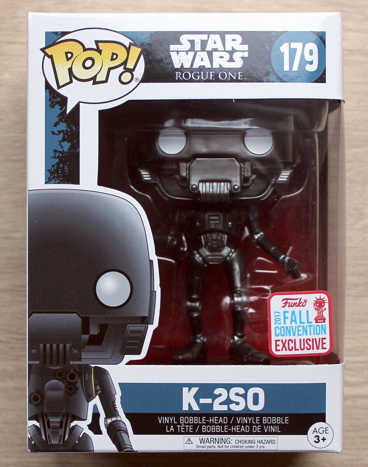 Funko Pop Star Wars Rogue One K-2SO NYCC + Free Protector