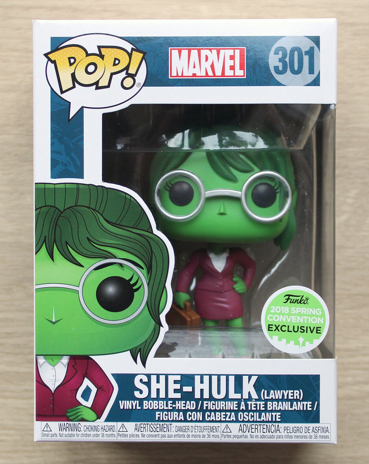 Funko Pop Marvel She-Hulk Lawyer ECCC + Free Protector