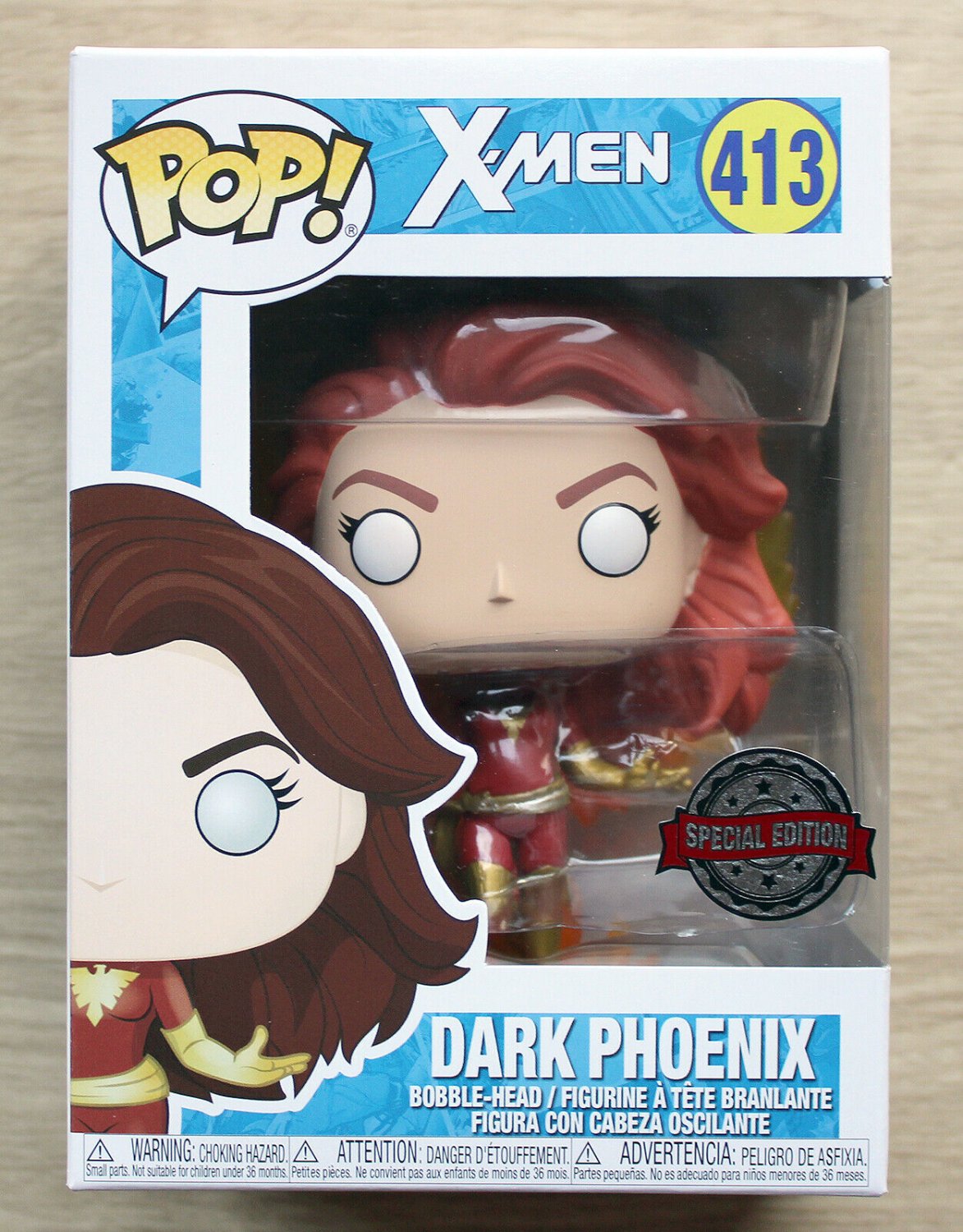 Funko Pop Marvel X-Men Dark Phoenix Flames + Free Protector