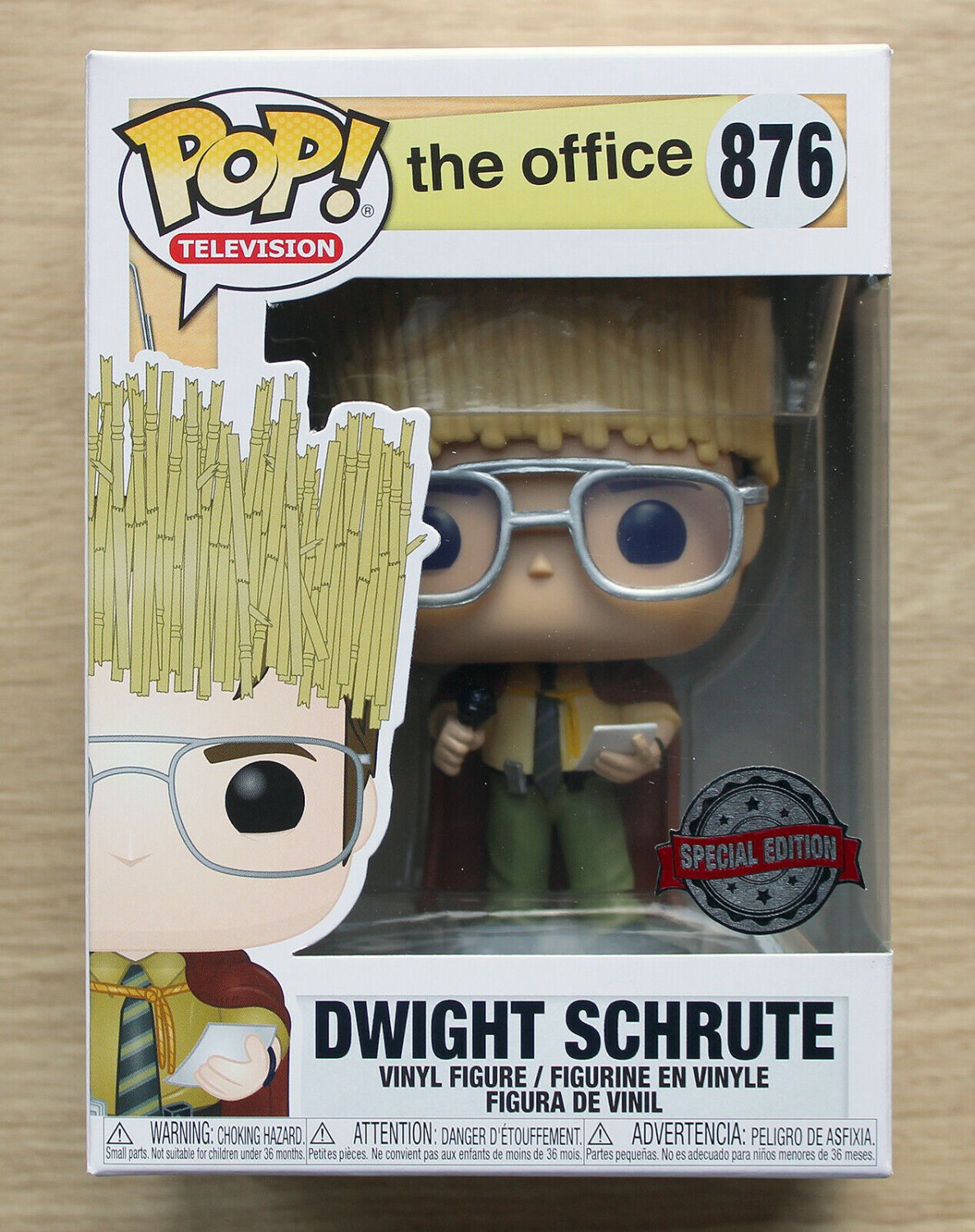 Funko Pop The Office Dwight Schrute As Hay King + Free Protector