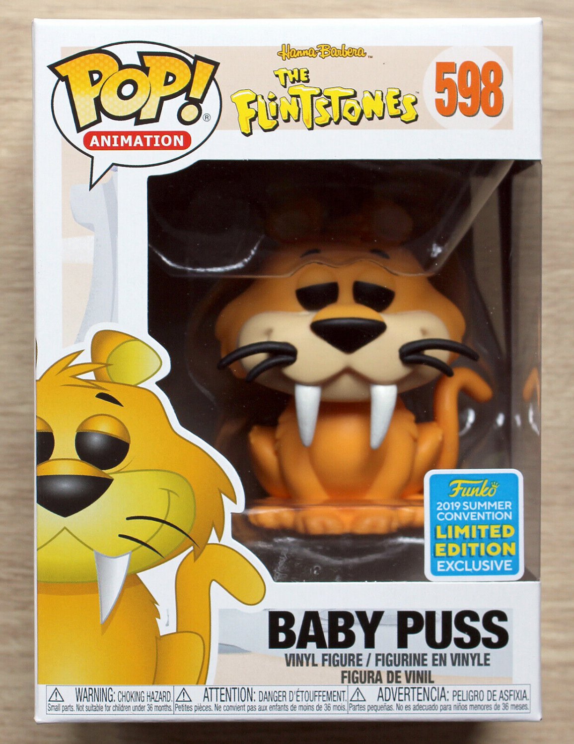 Funko Pop The Flintstones Baby Puss SDCC + Free Protector