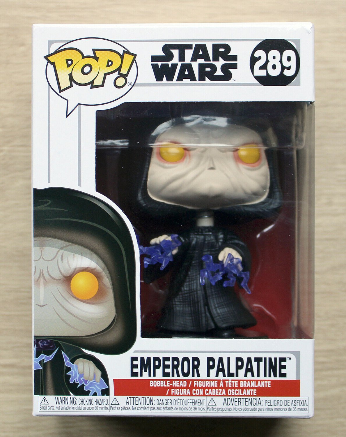 Funko Pop Star Wars Emperor Palpatine Electric Charge + Free Protector