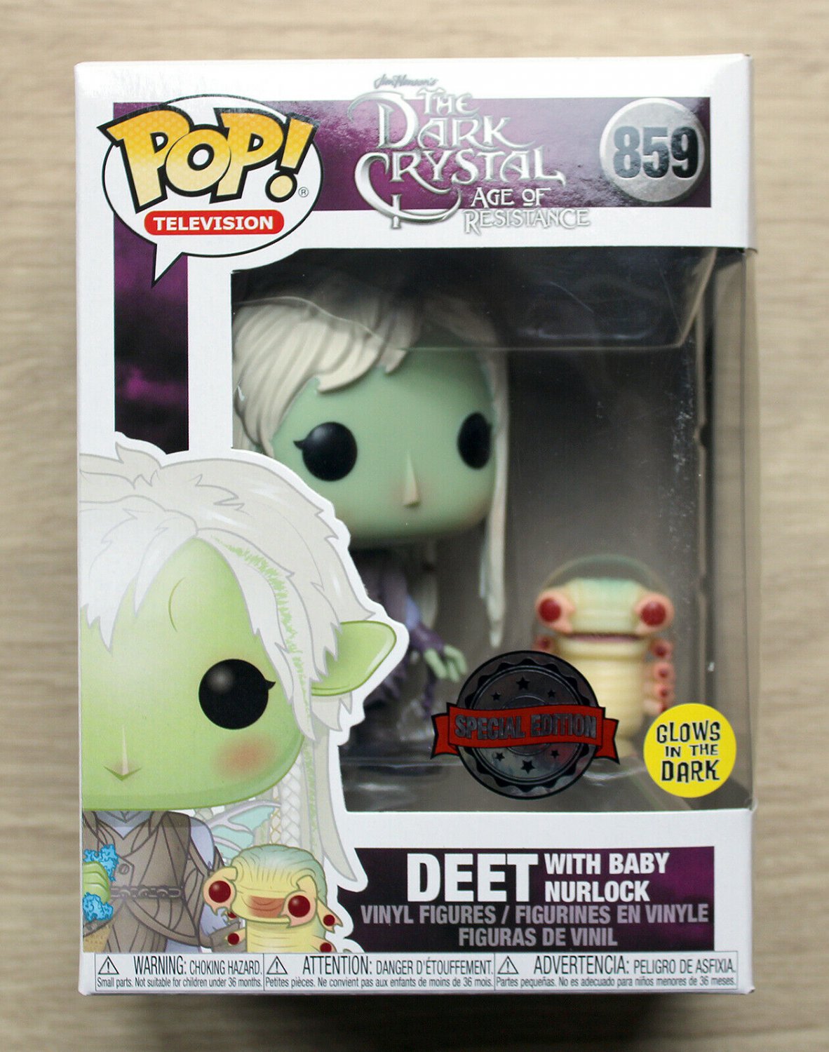 Funko Pop The Dark Crystal Deet With Baby Murlock GITD + Free Protector