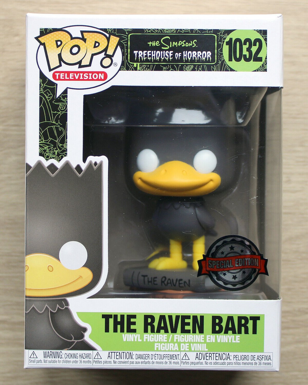 Funko Pop The Simpsons The Raven Bart + Free Protector
