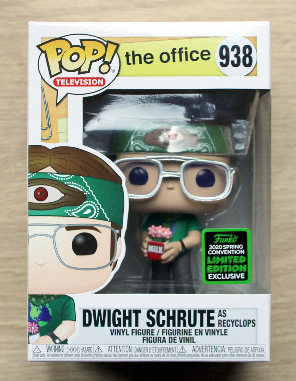 Funko Pop The Office Dwight Schrute As Recyclops ECCC + Free Protector