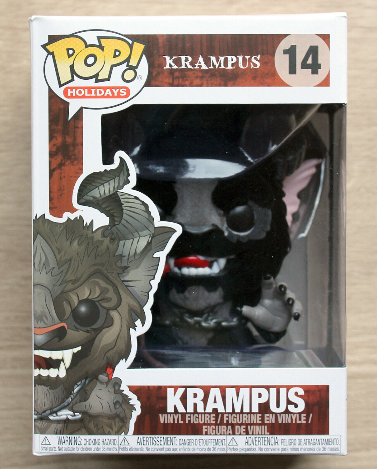 Funko Pop Krampus Flocked (Box Damage) + Free Protector