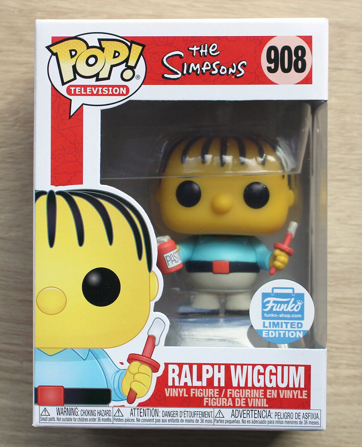 Funko Pop The Simpsons Ralph Wiggum + Free Protector