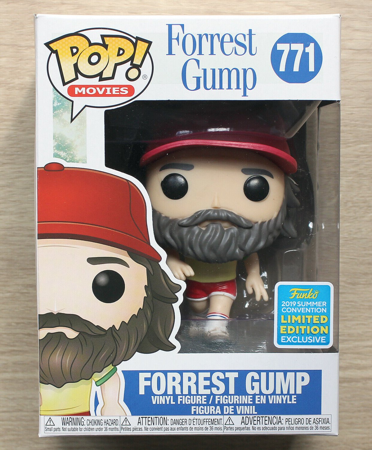 Funko Pop Forrest Gump With Beard Running SDCC + Free Protector
