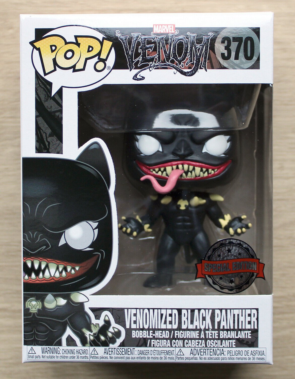 Funko Pop Marvel Venom - Venomized Black Panther + Free Protector