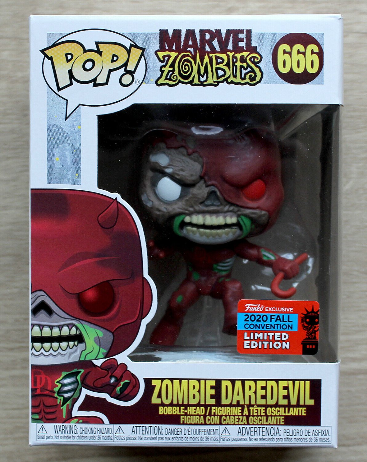 Funko Pop Marvel Zombies - Zombie Daredevil NYCC + Free Protector