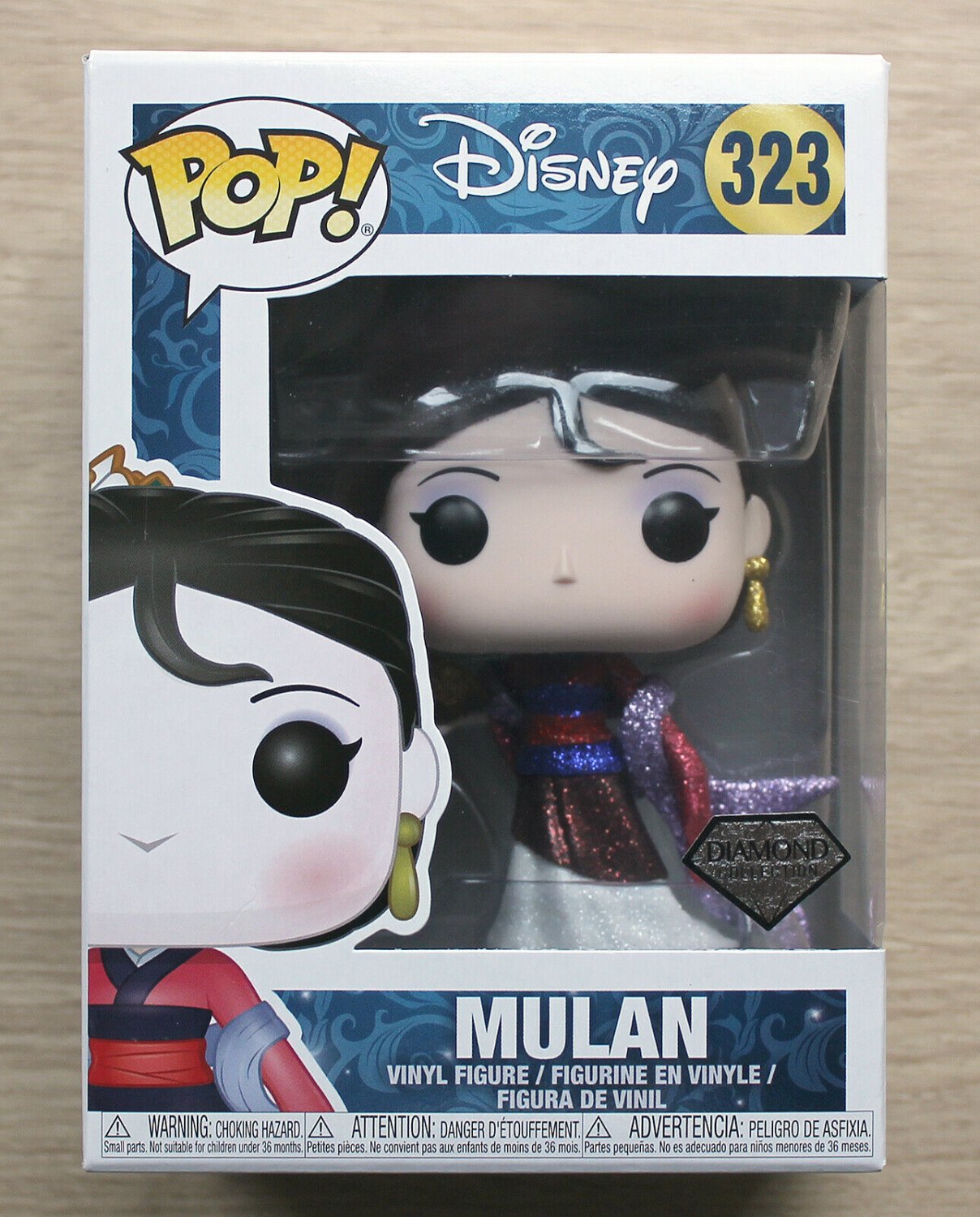 Funko Pop Disney Mulan Diamond Glitter + Free Protector