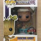 Funko Pop Marvel Guardians Of The Galaxy Dancing Groot Blue + Protector