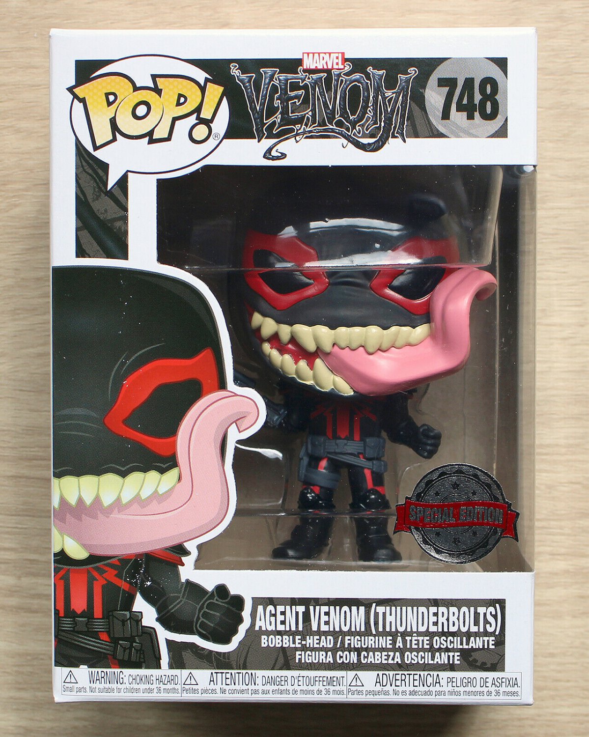 Funko Pop Marvel Venom Agent Venom Thunderbolts + Free Protector