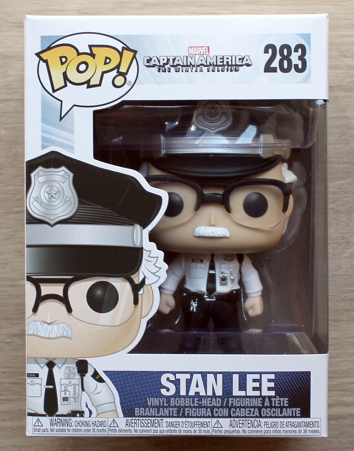 Funko Pop Marvel Captain America The Winter Soldier Stan Lee + Free Protector