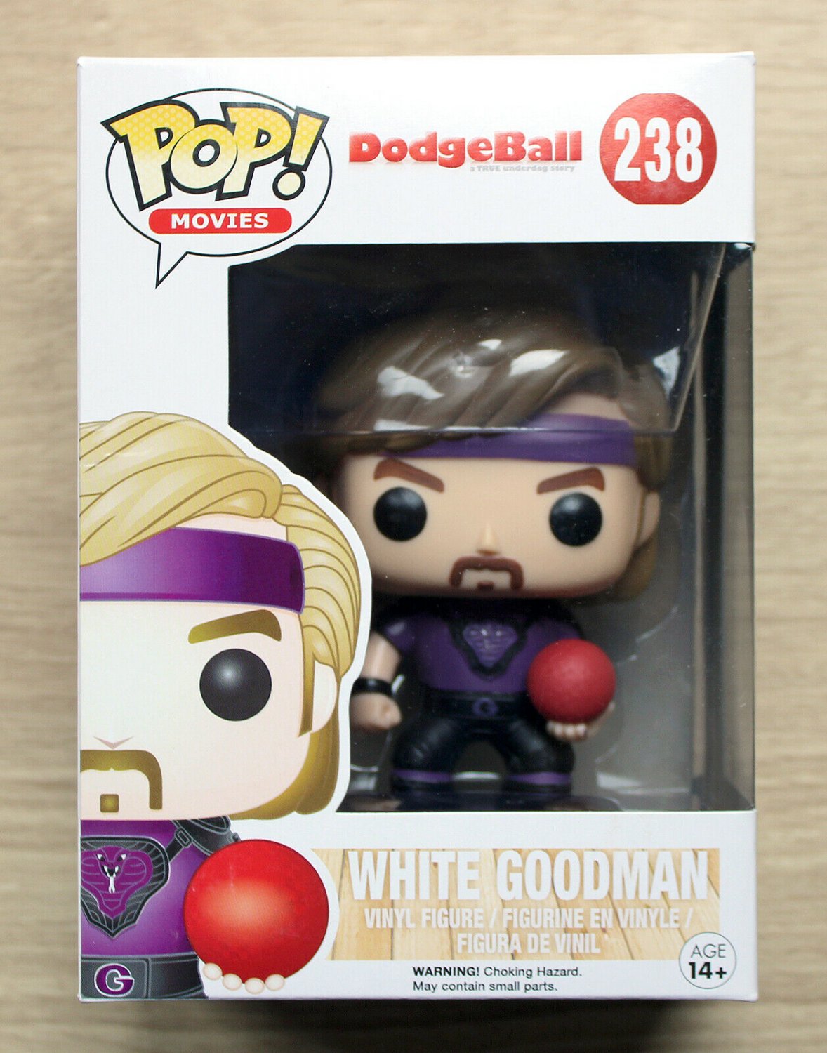 Funko Pop Dodgeball White Goodman (Box Damage) + Free Protector