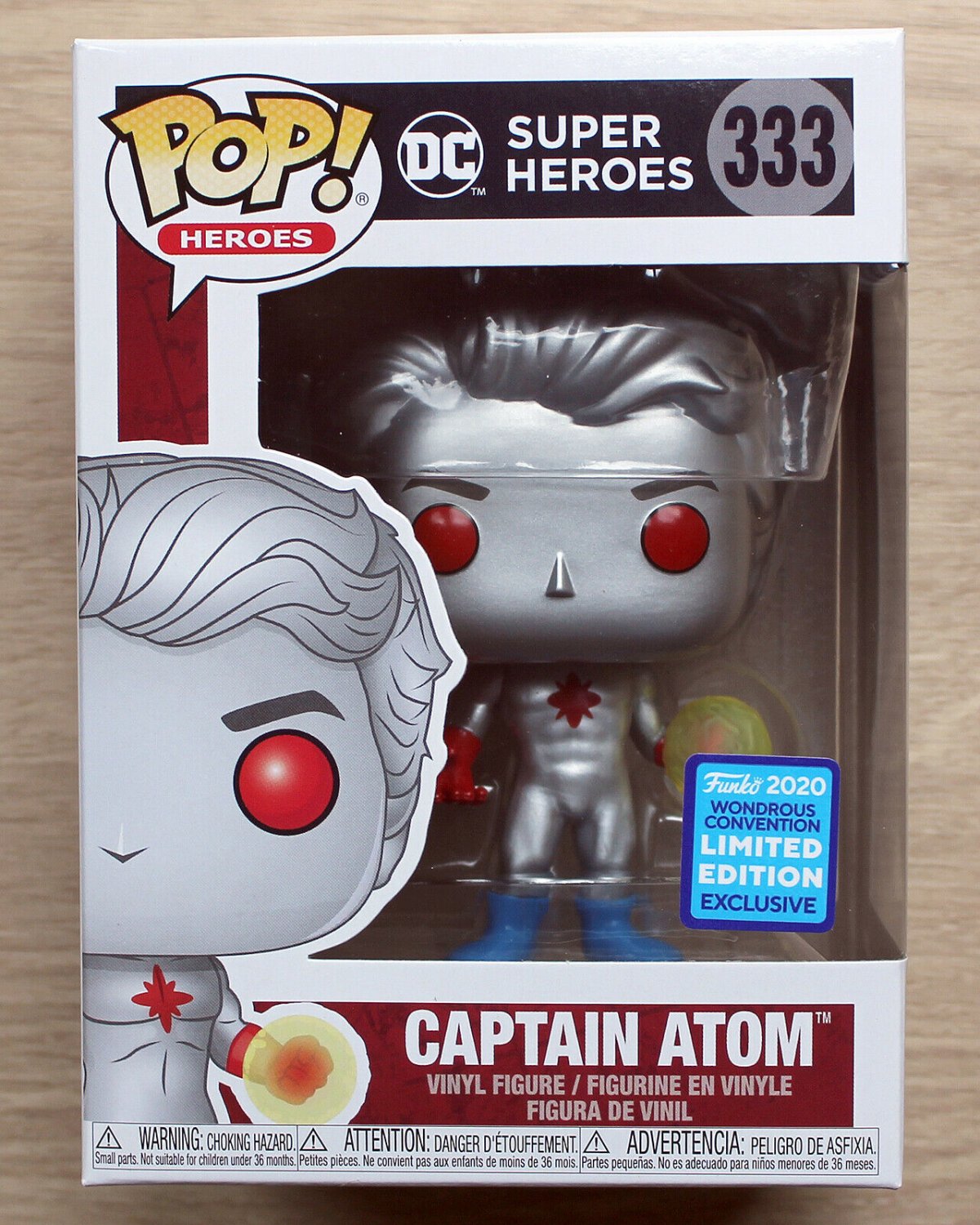 Funko Pop DC Heroes Captain Atom Wondercon + Free Protector