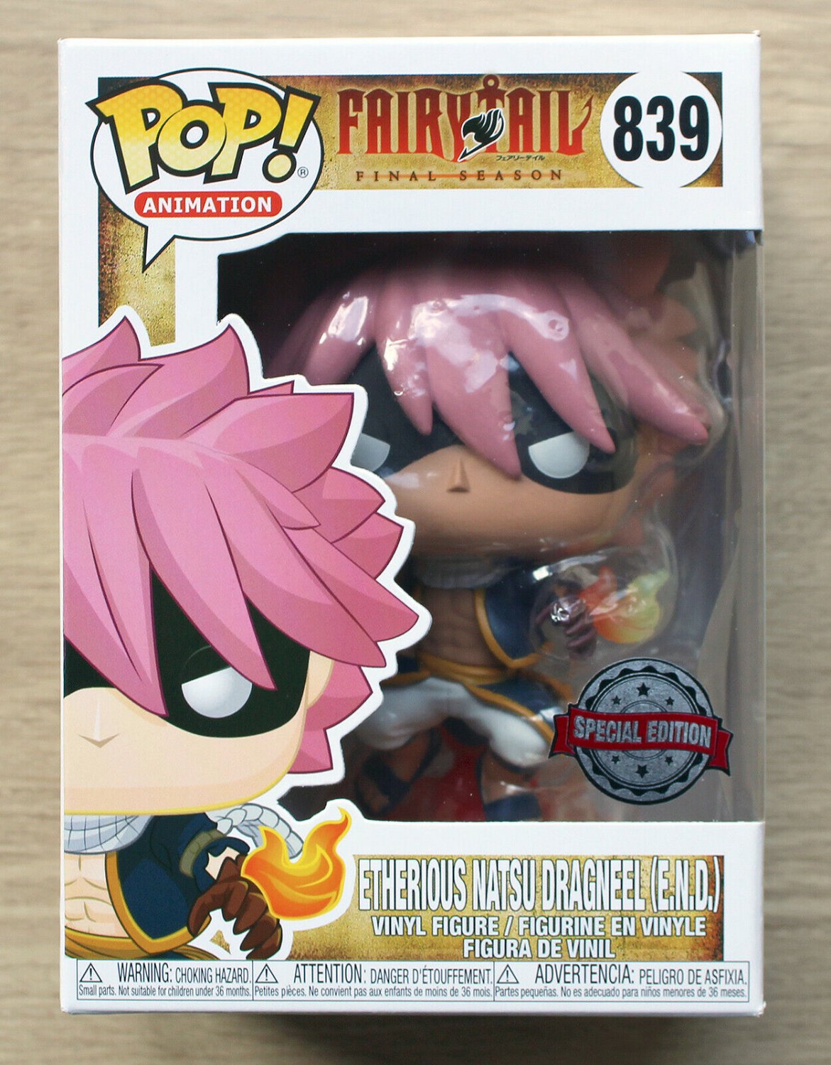 Funko Pop Fairy Tail Etherious Natsu Dragneel (E.N.D.) + Free Protector