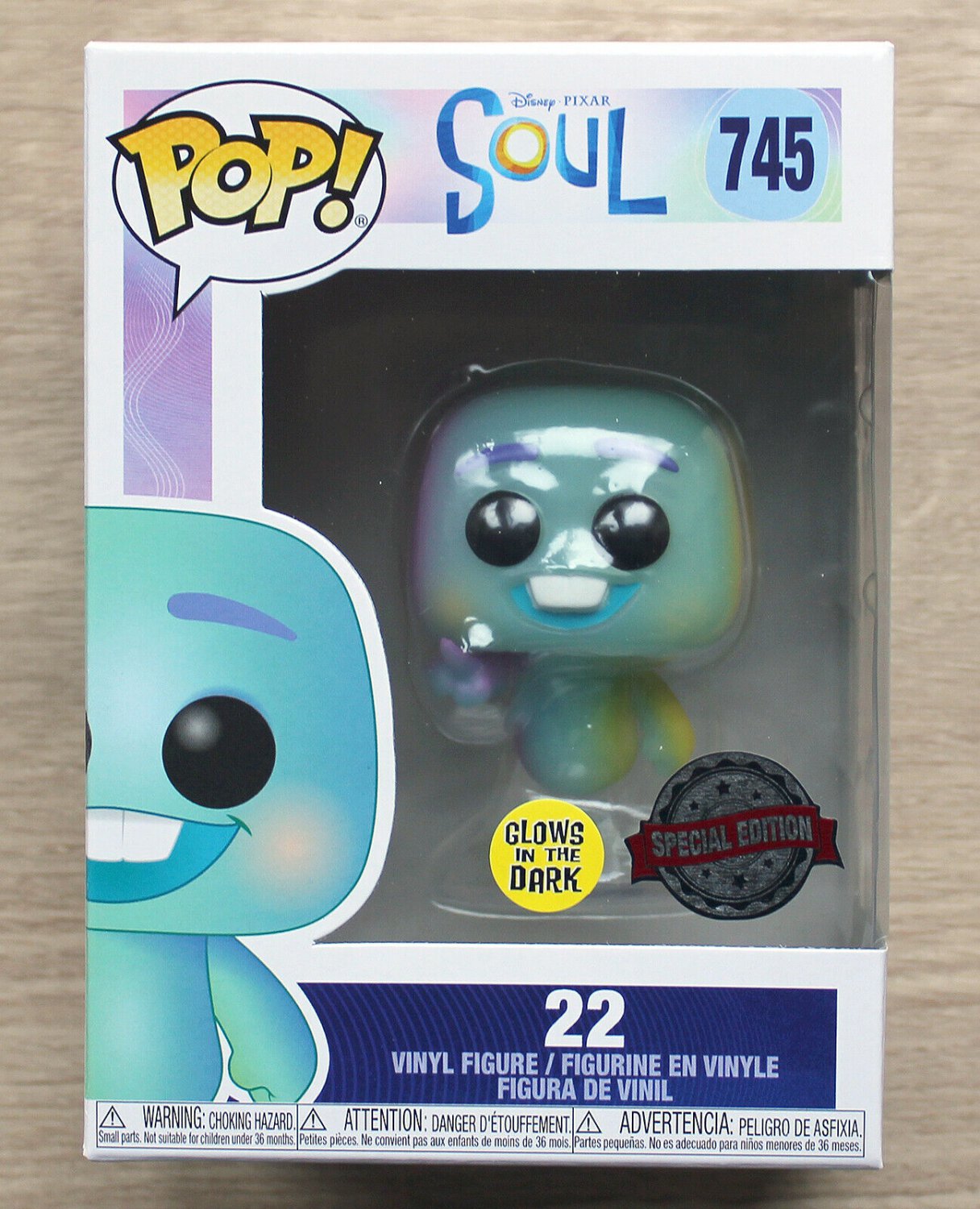 Funko Pop Disney Soul 22 GITD + Free Protector