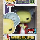 Funko Pop The Simpsons Vampire Mr Burns NYCC + Free Protector