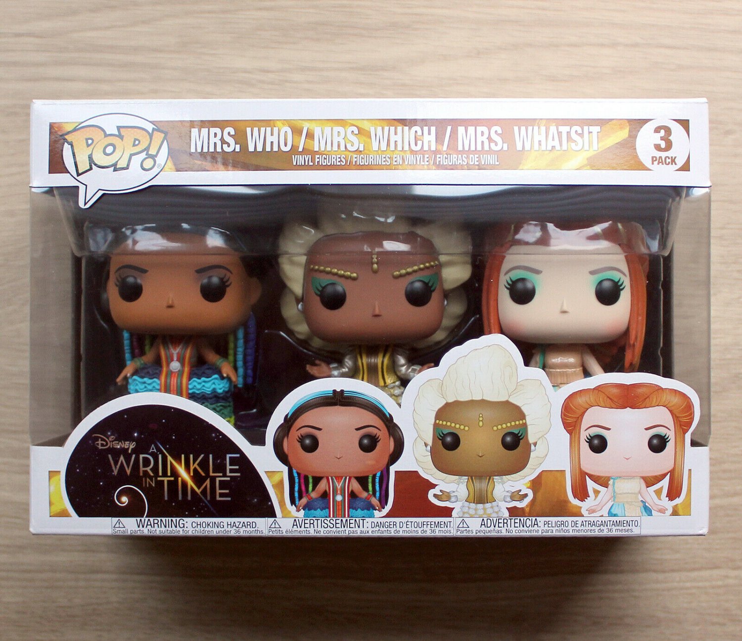 Funko Pop Disney A Wrinkle In Time 3 Pack + Free 3 Pack Protector