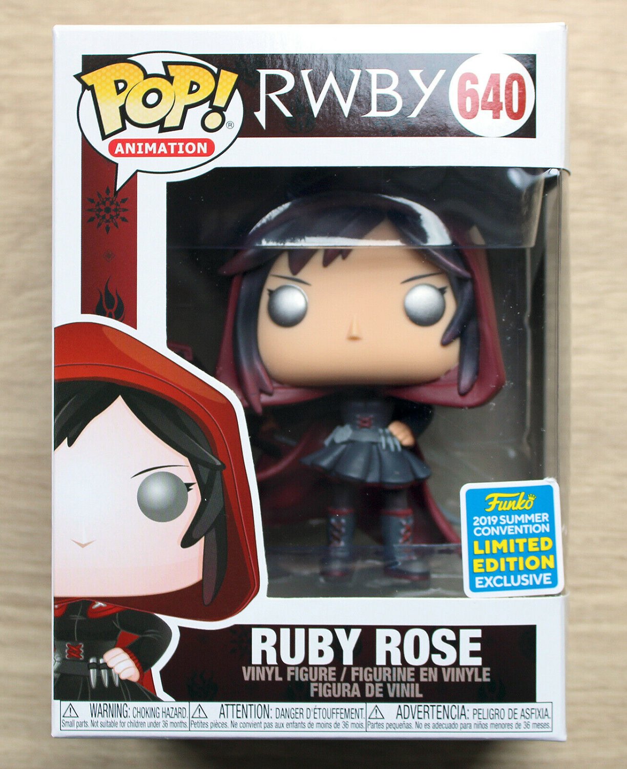 Funko Pop RWBY Ruby Rose SDCC + Free Protector
