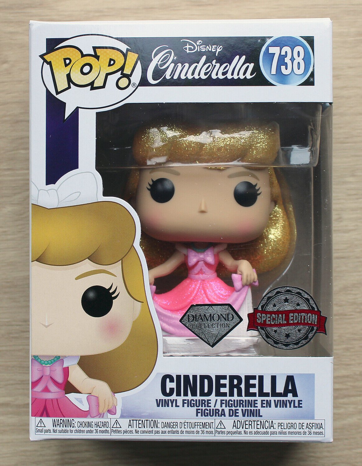 Funko Pop Disney Cinderella Diamond Glitter + Free Protector