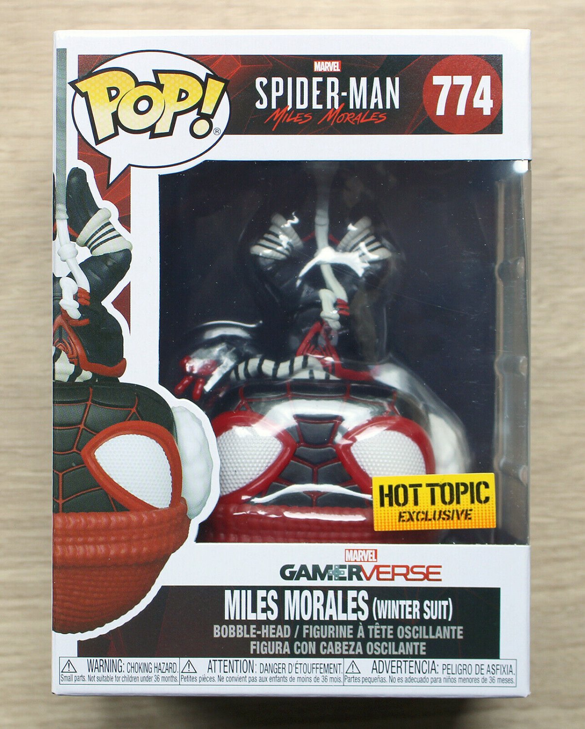 Funko Pop Marvel Spider-Man Miles Morales Winter Suit + Free Protector