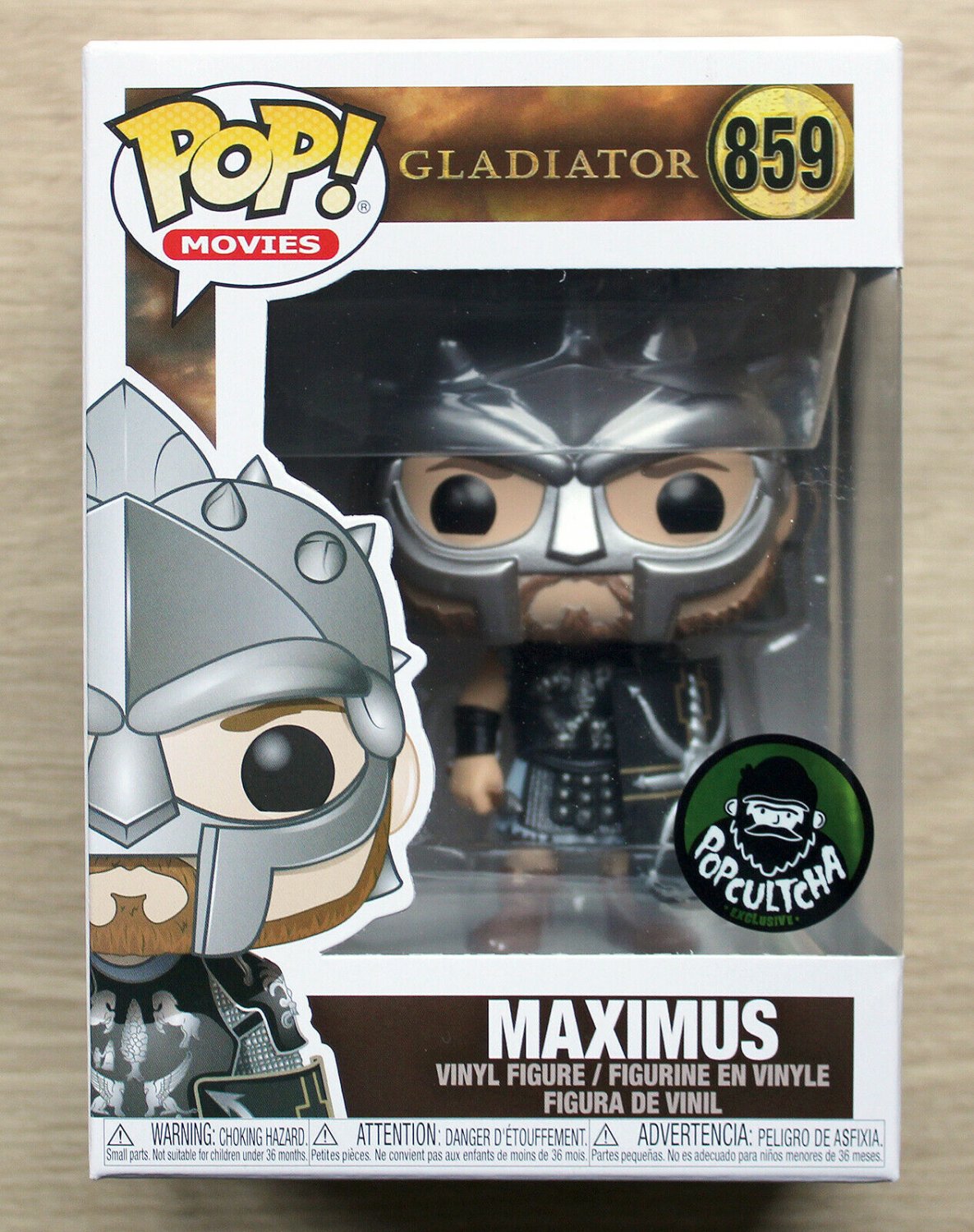Funko Pop Gladiator Maximus With Helmet + Free Protector