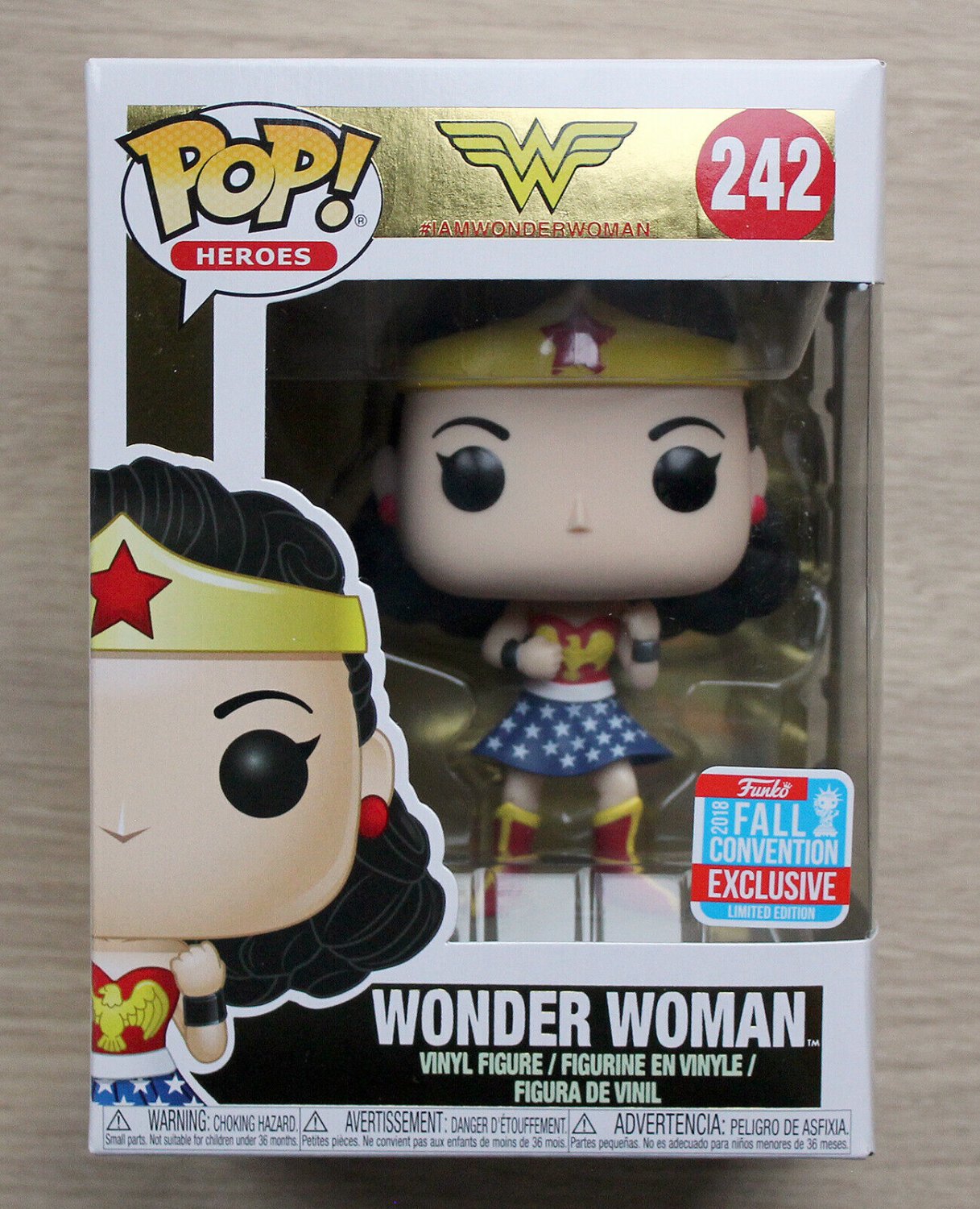 Funko Pop DC Heroes Wonder Woman First Appearance NYCC + Free Protector