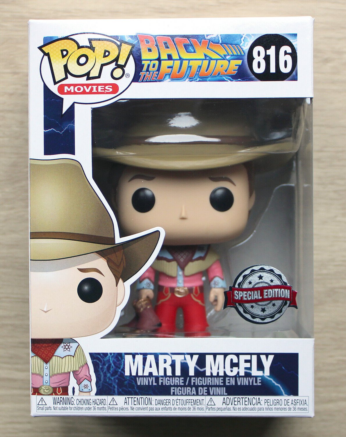 Funko Pop Back To The Future Marty McFly Cowboy + Free Protector
