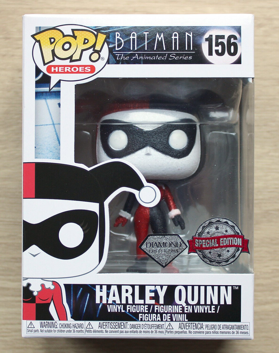 Funko Pop DC Heroes Harley Quinn Diamond Glitter + Free Protector