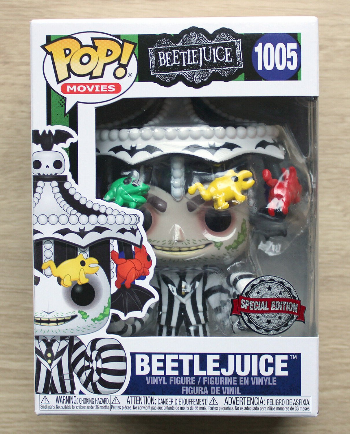 Funko Pop Beetlejuice With Carousel Hat + Free Protector