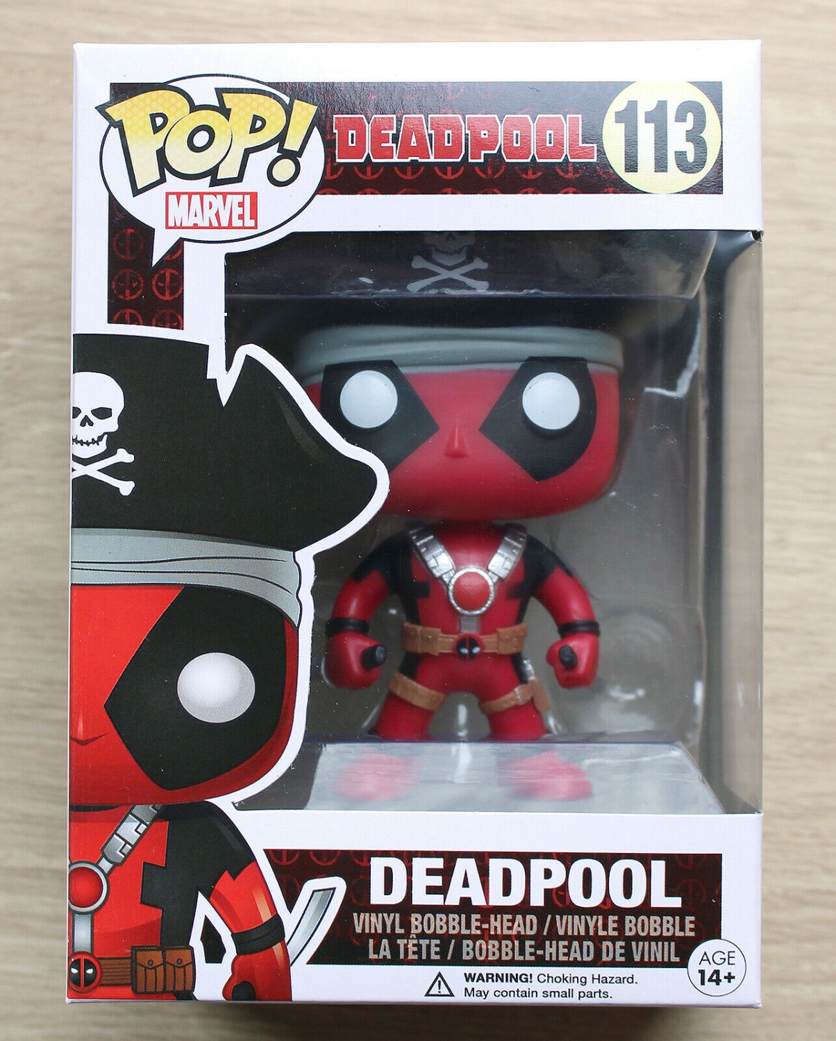 Funko Pop Marvel Deadpool Pirate + Free Protector