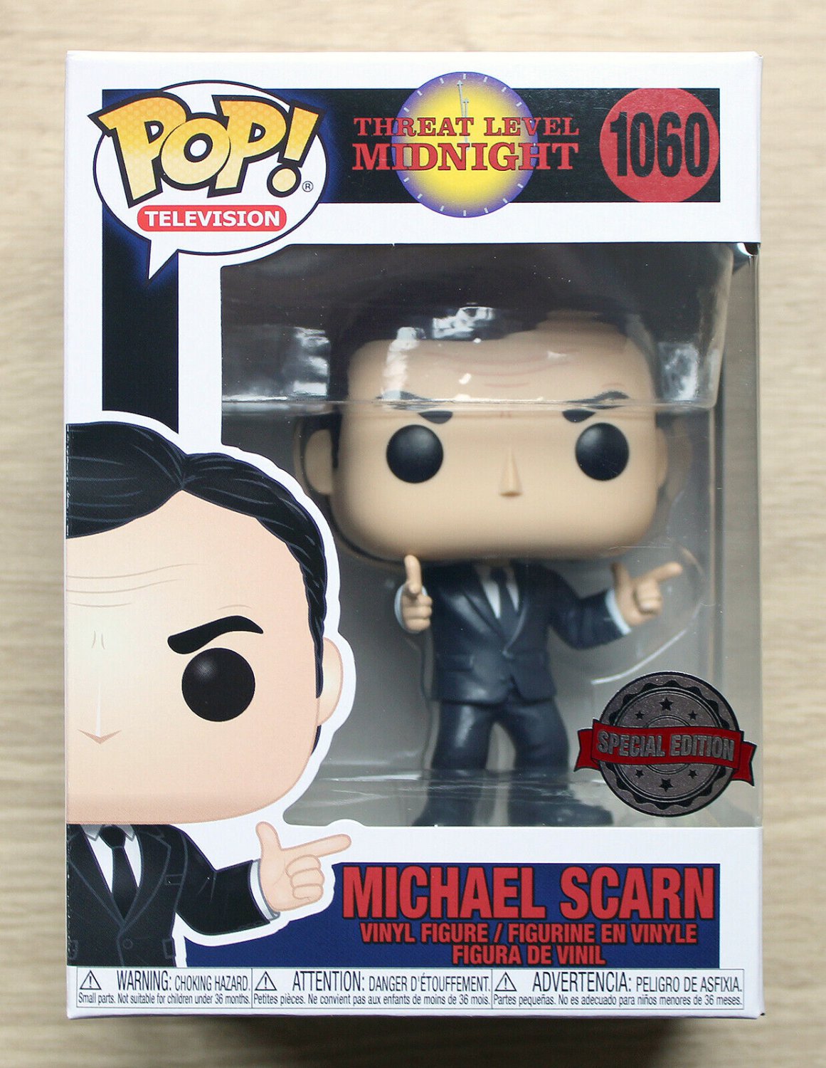 Funko Pop The Office Threat Level Midnight Michael Scarn + Free Protector