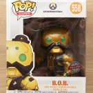 Funko Pop Games Overwatch B.O.B. Gold Metallic 6" (Creased) + Free 6" Protector