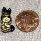 ONE Black & Gold Tone PLASTIC Shank Button DILL Bunny Rabbit 13/16" 20.4mm 8007