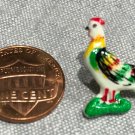 ONE Multi-color PLASTIC Shank Button DILL Rooster Green Red 13/16" 19.8mm # 8008