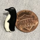 ONE PLASTIC Shank Button DILL Germany Black White Penguin 11/16" 18mm # 8010