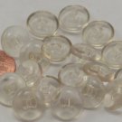 12 Domed Translucent Pale Yellow Plastic Shank Buttons 9/16" 15mm # 7080