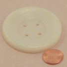 ONE Large Bone Color Slightly Concave Plastic Button 2 1/4" 57mm 6477
