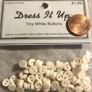 Dress It Up Jesse James Buttons Tiny White Buttons Plastic Sew-through