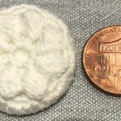 ONE Large Plastic Base Crochet Top White Shank Button 1" 25mm # 8046