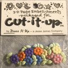 Cut It Up Jesse James Buttons Colorful Shank Flower Floral Buttons Plastic