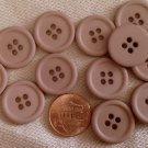 Lot of 12 Matte VERY VERY Muted Dusty Lilac Plastic Buttons 3/4" 19mm # 7132