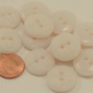 12 Thick Bone Color Plastic Sew-through Buttons 3/4" 19mm # 7084