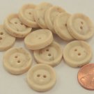 Lot of 12 Beige With Tan Veins Thick Plastic Buttons 3/4" 19mm # 6664