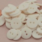 Lot of 24 Matte Cream Plastic Buttons 5/8" 15mm # 6556